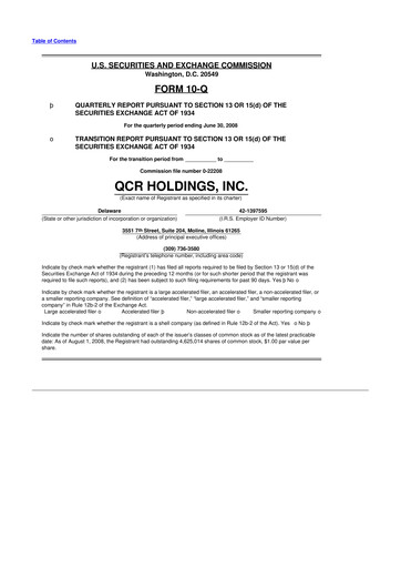 Thumbnail QCR Holdings
 10-Q Quarterly Report FY 