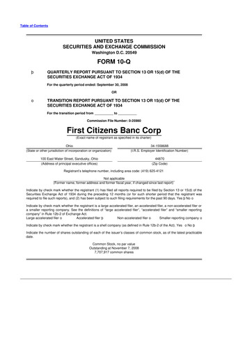 Vorschaubild Civista Bancshares
 10-Q Quartalsbericht  