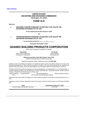 Thumbnail Quanex Building Products 10-Q Quarterly Report FY 