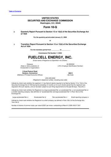 Vorschaubild FuelCell Energy
 10-Q Quartalsbericht  