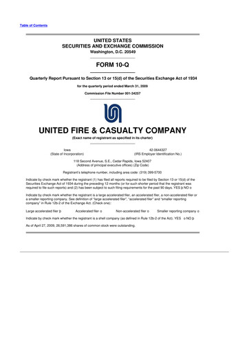 Thumbnail United Fire Group 10-Q Quarterly Report FY 
