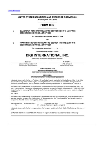 Thumbnail Digi International
 10-Q Quarterly Report FY 