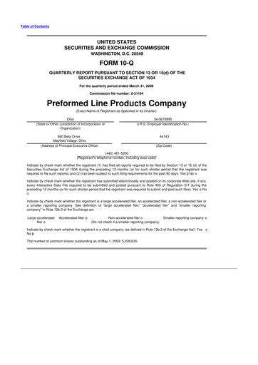 Thumbnail Preformed Line Products 10-Q Quarterly Report FY 