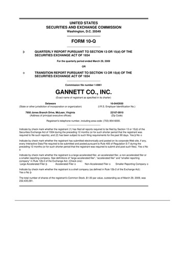 Thumbnail Tegna 10-Q Quarterly Report FY 