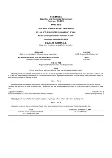 Thumbnail Douglas Emmett 10-Q Quarterly Report FY 