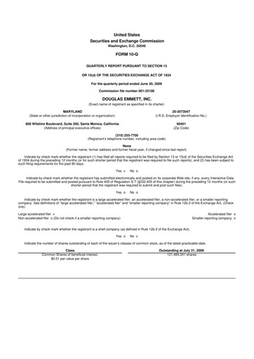 Thumbnail Douglas Emmett 10-Q Quarterly Report FY 