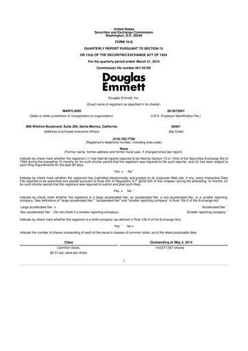 Thumbnail Douglas Emmett 10-Q Quarterly Report FY2014 