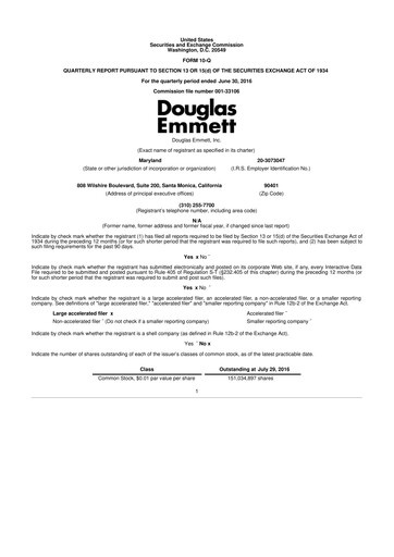 Thumbnail Douglas Emmett 10-Q Quarterly Report FY2016 