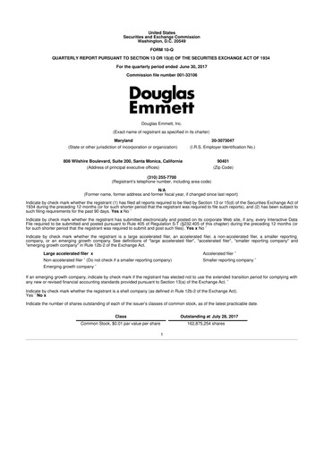 Thumbnail Douglas Emmett 10-Q Quarterly Report FY2017 