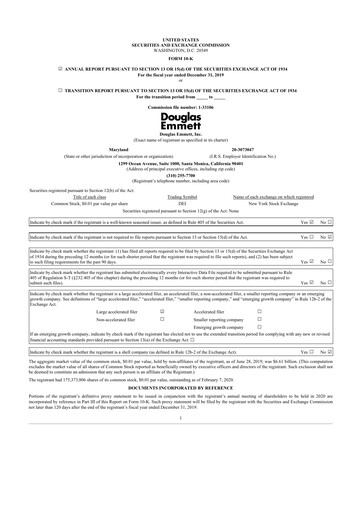 Thumbnail Douglas Emmett 10-K Annual Report 2019