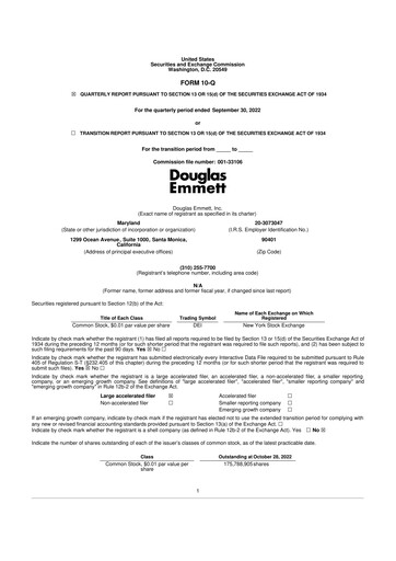 Thumbnail Douglas Emmett 10-Q Quarterly Report FY2022 