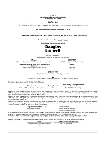 Thumbnail Douglas Emmett 10-Q Quarterly Report FY2023 