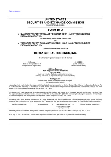 Thumbnail Herc Holdings
 10-Q Quarterly Report FY2013 