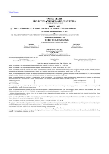 Thumbnail Herc Holdings
 10-K Annual Report 2024