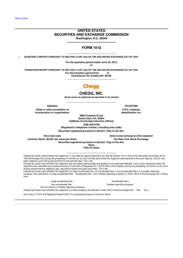 Thumbnail Chegg
 10-Q Quarterly Report FY2015 