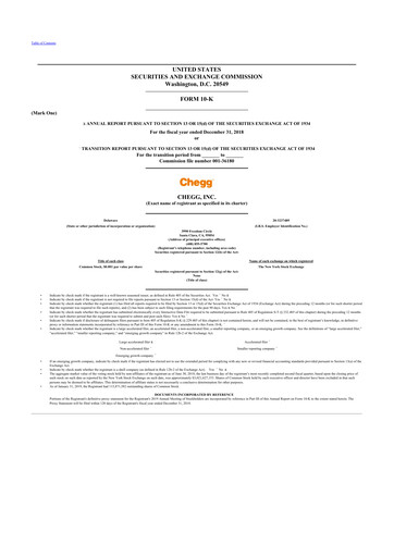 Thumbnail Chegg
 10-K Annual Report 2018