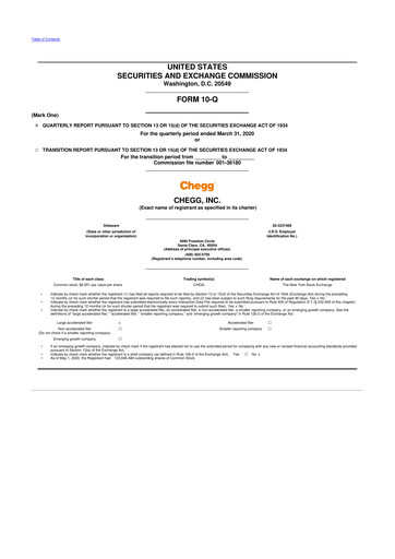 Thumbnail Chegg
 10-Q Quarterly Report FY2020 