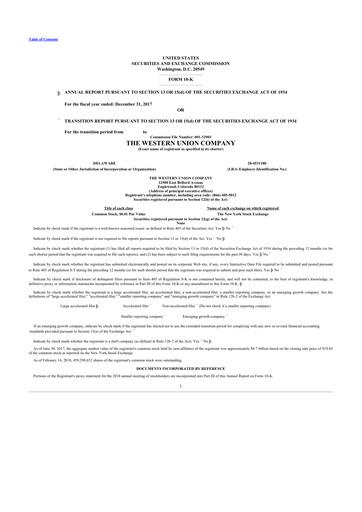 Thumbnail Western Union 10-K Annual Report 2017