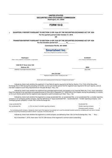 Thumbnail Smartsheet 10-Q Quarterly Report FY2019 