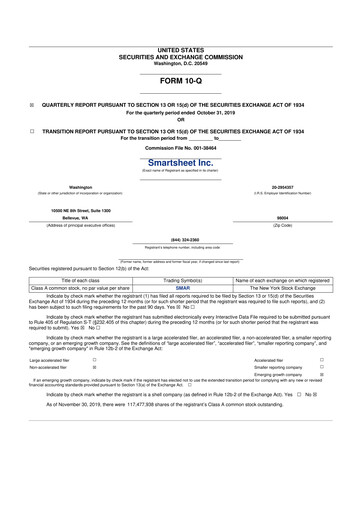 Thumbnail Smartsheet 10-Q Quarterly Report FY2020 
