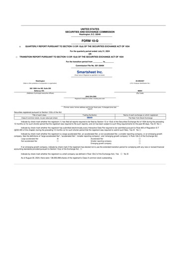 Thumbnail Smartsheet 10-Q Quarterly Report FY2025 