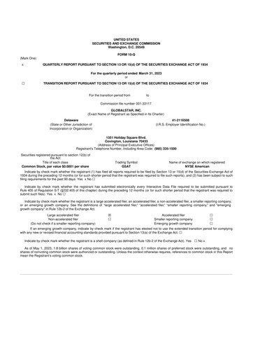 Thumbnail Globalstar
 10-Q Quarterly Report FY2023 