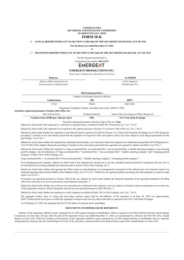 Thumbnail Emergent BioSolutions
 10-K Annual Report 2024