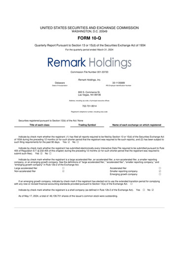 Thumbnail Remark Holdings 10-Q Quarterly Report FY2024 