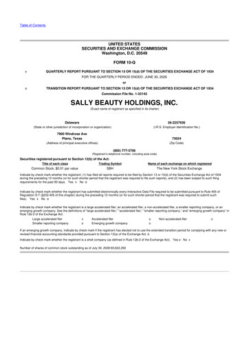 Thumbnail Sally Beauty Holdings 10-Q Quarterly Report FY2026 