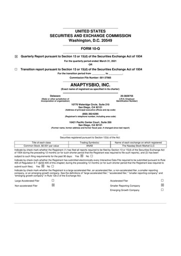 Thumbnail AnaptysBio 10-Q Quarterly Report FY2021 