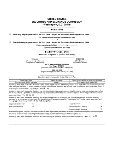 Thumbnail AnaptysBio 10-Q Quarterly Report FY2025 