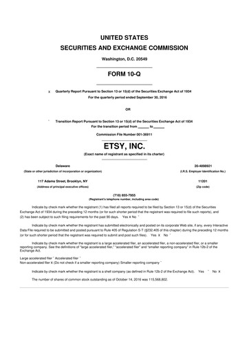 Thumbnail Etsy 10-Q Quarterly Report FY2016 