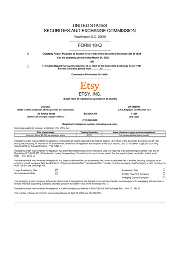 Thumbnail Etsy 10-Q Quarterly Report FY2025 