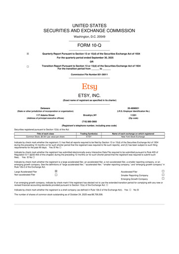 Thumbnail Etsy 10-Q Quarterly Report FY2025 