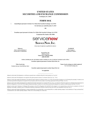 Thumbnail ServiceNow 10-K Annual Report 2013