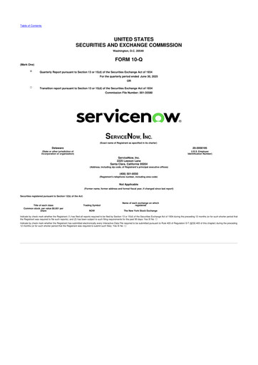 Miniature ServiceNow 10-Q Rapport trimestriel 2025 