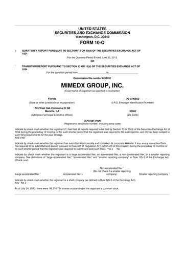 Thumbnail MiMedx Group 10-Q Quarterly Report FY2013 