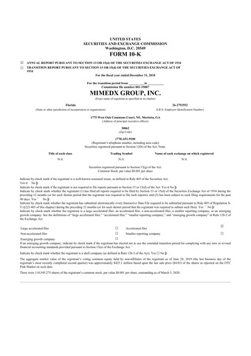 Vorschaubild MiMedx Group 10-K Jahresbericht 2018