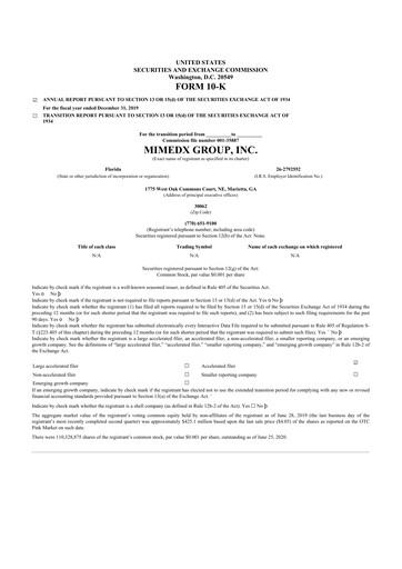 Vorschaubild MiMedx Group 10-K Jahresbericht 2019
