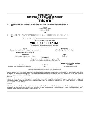 Thumbnail MiMedx Group 10-Q Quarterly Report FY2020 