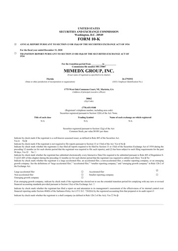 Vorschaubild MiMedx Group 10-K Jahresbericht 2020