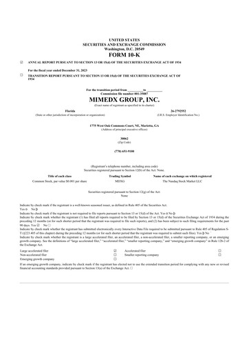 Vorschaubild MiMedx Group 10-K Jahresbericht 2023