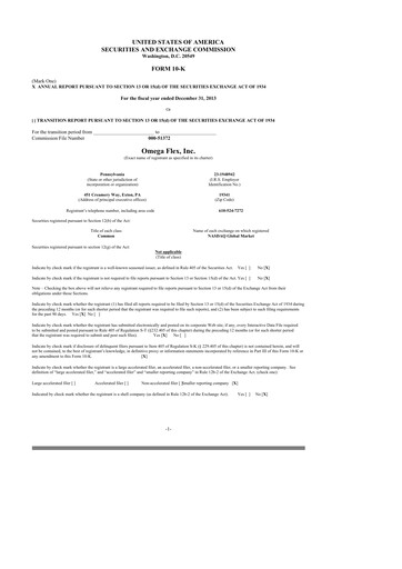 Thumbnail Omega Flex 10-K Annual Report 2013