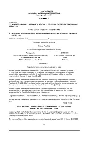 Thumbnail Omega Flex 10-Q Quarterly Report FY2016 