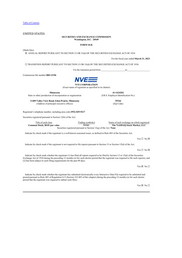 Thumbnail NVE Corporation
 10-K Annual Report 2023