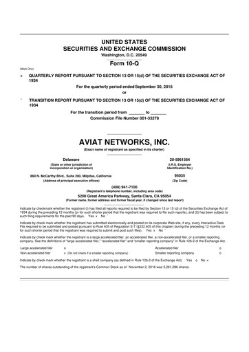 Thumbnail Aviat Networks 10-Q Quarterly Report FY2017 