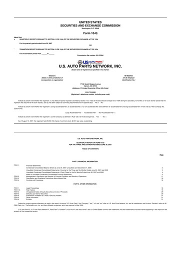 Thumbnail CarParts.com
 10-Q Quarterly Report FY 