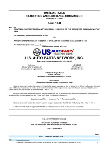 Thumbnail CarParts.com
 10-Q Quarterly Report FY 