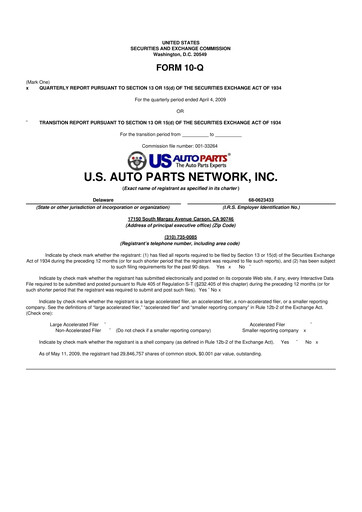 Thumbnail CarParts.com
 10-Q Quarterly Report FY 