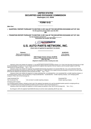 Thumbnail CarParts.com
 10-Q Quarterly Report FY2018 